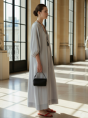 Women's High-end Old-money Style Pure Cotton Short-sleeved Loose Maxi Dress ZMZ1493B6K