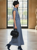 Women's High-end Old-money Style Lyocell Blend Sleeveless Slim-fit Maxi Dress ZMZ1405B9K