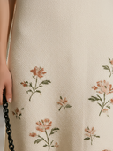 Women's Italian Romantic Cotton Yarn Knitted Jacquard Sleeveless Loose Straight Dress ZMZ2784B9P