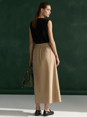 Women's Premium Old Money Style Tencel Blend Shirt And Skirt Set ZMZ2859A1K