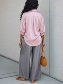Women's Classic Acetate Satin Long-Sleeve Shirt And Straight-Leg Trouser Two-Piece Set ZMZ2781G4SWL