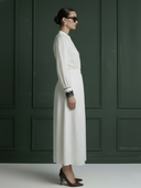 Women's Minimalist Commuter Pure Cotton Embroidered Long-sleeved Dress Maxi Dress ZMZ1072B9K