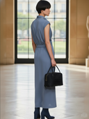 Women's High-end Old-money Style Lyocell Blend Sleeveless Slim-fit Maxi Dress ZMZ1405B9K