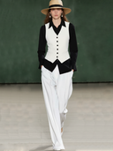 Women's Premium Old Money Style Cupro Silk Shirt And Cotton Blend Vest And Trousers Set ZMZ3007A0K