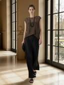 Women's Premium Old Money Style Knitted Tank Top And Tencel Blend Dress Set ZMZ0409B1K