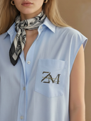 Women's Premium Minimalist Pure Cotton Embroidered Maxi Dress ZMZ2867A8K