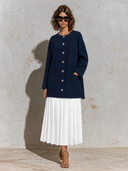Women's Casual Round-Neck Jacket And Skirt Two-Piece Set ZMZ2750G7XT