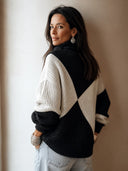 Women's Fashionable Color-Block Turtleneck Pullover Sweater ZMZ3045I5SWL
