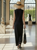 Women's High-end Old-money Style Knitted Sleeveless Maxi Dress ZMZ1170B2K