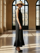 Women's High-end Old-money Style Cotton And Linen Blend Sleeveless Maxi Dress ZMZ2506B6K