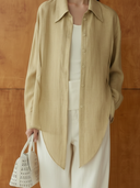 Women's Premium Elegant Tencel Blend Shirt And Trousers (including Tank Top) ZMZ2663A5K