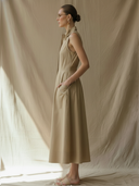 Women's Premium Minimalist Cotton Blend Sleeveless Maxi Dress ZMZ2708A9K