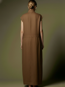 Women's Premium Minimalist Cupro-blend Maxi Dress ZMZ2879A1K