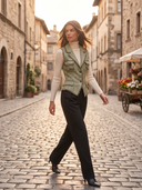 Women's Frayed Tweed Notch Lapel Fitted Vest ZMZ1774I3YZH