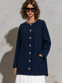Women's Casual Round-Neck Jacket And Skirt Two-Piece Set ZMZ2750G7XT