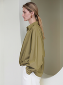 Women's Commuter Cotton Blend Long-sleeved Shirt ZMZ1994A0K