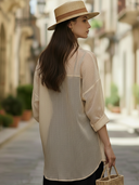 Women's Italian-style Romantic Shirt And Lyocell Dress Set ZMZ2761A1K