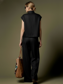 Women's Premium Minimalist Herringbone Linen T-shirt And Trousers Set ZMZ2746A9K