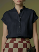 Women's Premium Old Money Style Tencel Blend Shirt And Skirt Set ZMZ2846A8K