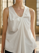 Women's French-style Elegant Pure Cotton T-shirt And Skirt Set ZMZ2947A0K