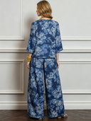 Women's Loose-Fit Casual Floral Print Top And Pants Two-Piece Set ZMZ2942E7XT