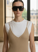 Women's Classic Casual Knitted Camisole Maxi Dress (includes Inner Tank Top) ZMZ1164B9K