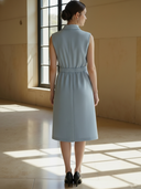 Women's Elegant And Sophisticated Cotton Blend Sleeveless Midi Dress ZMZ2595B0K