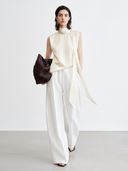 Women's Premium Minimalist Lyocell Blend Tank Top And Cotton Pants Set ZMZ2650A8K