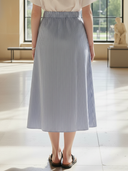 Women's Casual Cotton Blend Striped Skirt ZMZ1773A1K