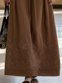 Women's High-end Old-money Style Pure Cotton With Embroidered Front And Hem Sleeveless Dress ZMZ2882B1K