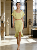 Women's Italian Elegance Cotton Yarn Knitted Fishtail Skirt Set ZMZ2608B9P