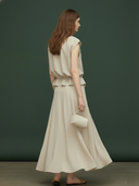 Women's Premium Elegant Pure Cotton Vest And Skirt Set ZMZ0280B2K