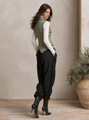 Women's Frayed Tweed Notch Lapel Fitted Vest ZMZ1774I3YZH