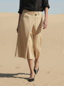 Women's Commuter Style Cupro Blend Shirt And Skirt Set ZMZ2052A1K