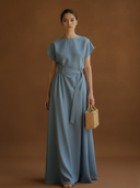 Women's Premium Elegant Style Cotton And Linen Blend Maxi Dress ZMZ2992A1K