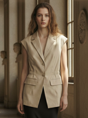 Women's Minimalist Cotton-blend Commuter Vest ZMZ2711A3K