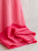 Women's Casual & Vibrant Pink Cotton-Linen Loose Maxi Dress ZMZ0117F5SWL