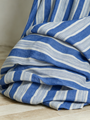 Women's Vacation-Style Striped Print Stand-Collar Maxi Dress ZMZ0285F4XT