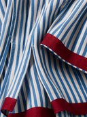 Women's Casual Resort-Style Cotton Vertical-Stripe V-Neck Flared-Sleeve Loose Maxi Dress ZMZ0323G1ZYY