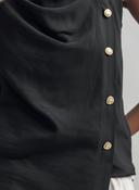 Women's Retro Casual Asymmetrical Collar And Buttons Cotton-Linen Sleeveless Top ZMZ0325F0ZYY
