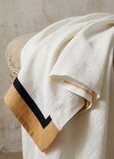 Women's Casual Vacation-Style Cotton-Linen Blend Patchwork Dress — Loose-Fit, Short-Sleeve, Square Neck Maxi Dress ZMZ0798E6ZYY