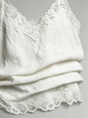 Women's Retro Casual Cotton Linen Lace Patchwork Sleeveless Tank Top ZMZ1005F6ZJY