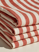 Women's Casual Cotton Linen Stripe Notch Neck Oversized Blouse ZMZ1013F9YZH