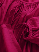 Women's Fashion Bright Pink Cotton Linen Loose Maxi Dress ZMZ1077G4SWL