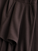 Women's Classic Satin Color-Block Striped Top And Wide-Leg Pants Set ZMZ1435G1SWL