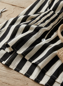 Women's Casual Vertical Striped Smocked Bodice Spaghetti Strap Maxi Dress ZMZ2026E5YZH