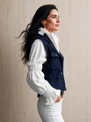 Women's Vintage Casual Denim Fringe Vest ZMZ2442I8ZJY