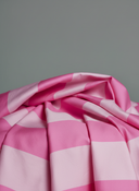 Women's Strapless Maxi Dress With Wide Pink Stripes ZMZ2478D4XT