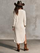 Women's Retro Casual Western Style Floral Embroidery Round Neck Knitted Long Sleeve Maxi Dress ZMZ2574H5ZJY