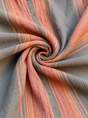 Women's Sunset Stripe Sandboho Elastic-Waist Shirt Dress ZMZ2644E0SWL